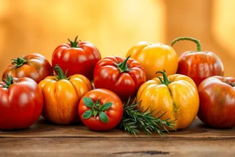 Sélection de tomates de collection aux couleurs variées et textures uniques