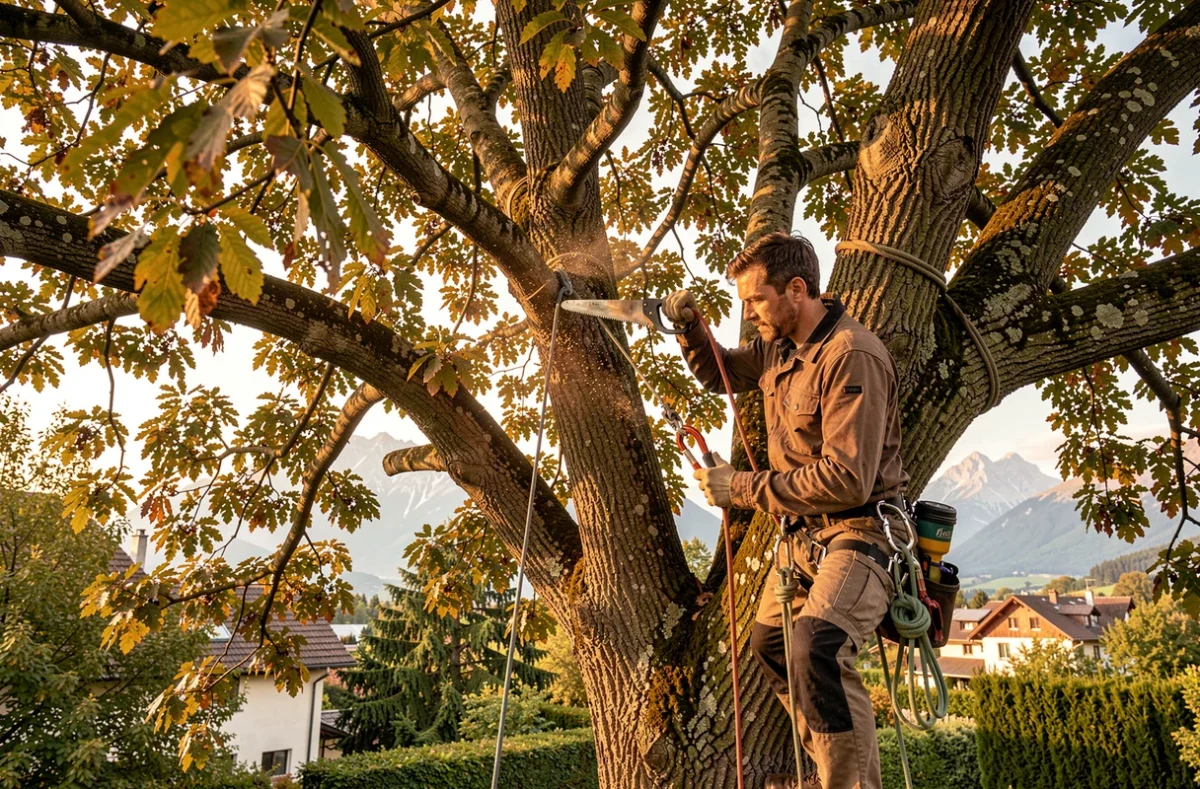 Élagueur spécialisé de Dans mon Arbre Sarl en train d'intervenir dans un arbre à Grenoble