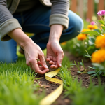 Personne mesurant un jardin avec un ruban en plein jour